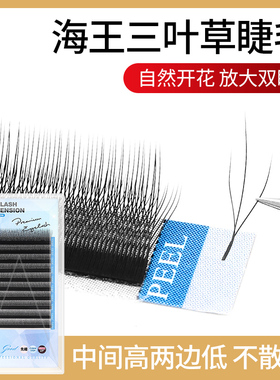 海王三叶草嫁接睫毛超柔软自然长短穿插不散根美睫师用种植假睫毛