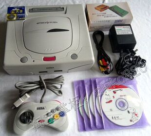 世嘉SS原装土星游戏机 手柄+电源+主机+视频线+试机游戏=到手可玩