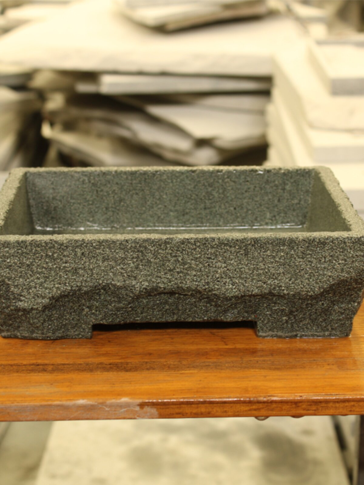 青石花盆简约随形假山造景石头盆绿植菖蒲簕竹多肉石花器天然石材