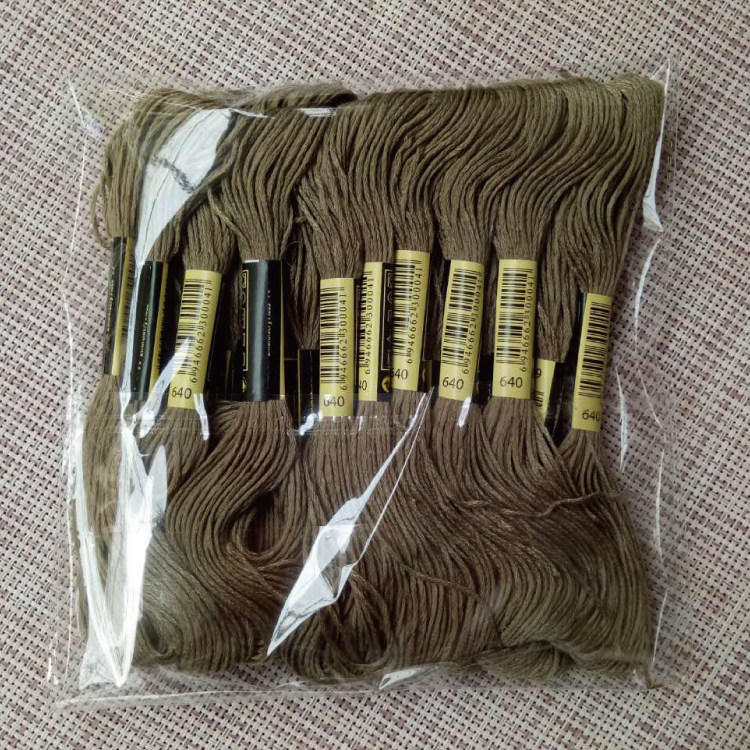 十字绣线号640绣线 20支份8米/支 绣花刺绣配线补线十字绣鞋垫线