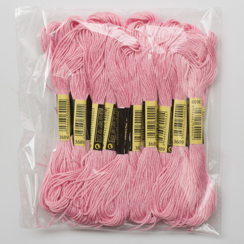 十字绣线3689绣线 20支份8米/支 绣花线绣配线补线十字绣鞋垫线