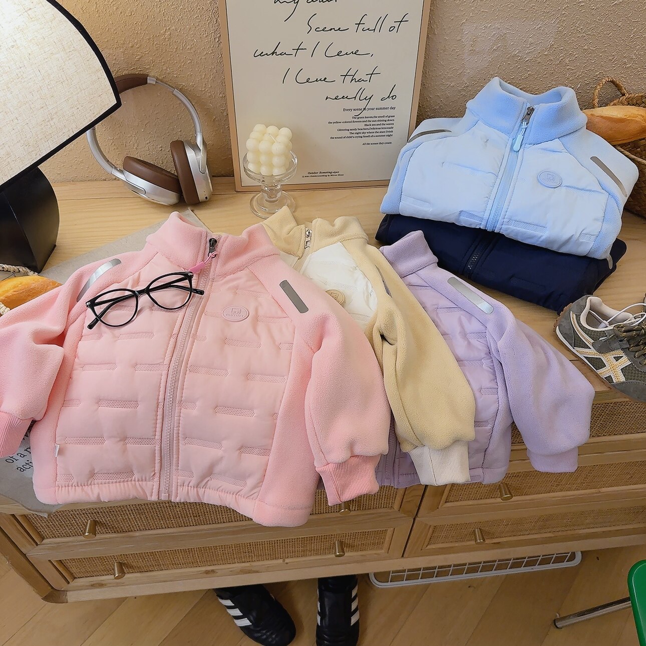 儿童棉服外套男女童校服内搭保暖休闲上衣外套衫秋冬新款保暖轻薄