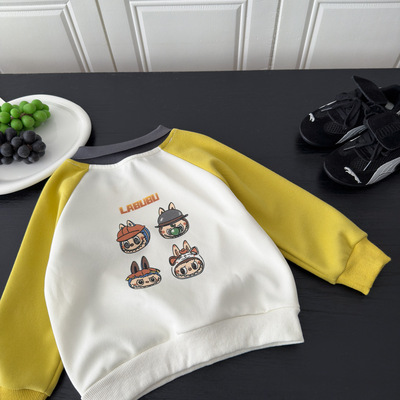 儿童秋季卫衣男童女童新款翻领卫衣中小童休闲帅气POLO衫上衣童装