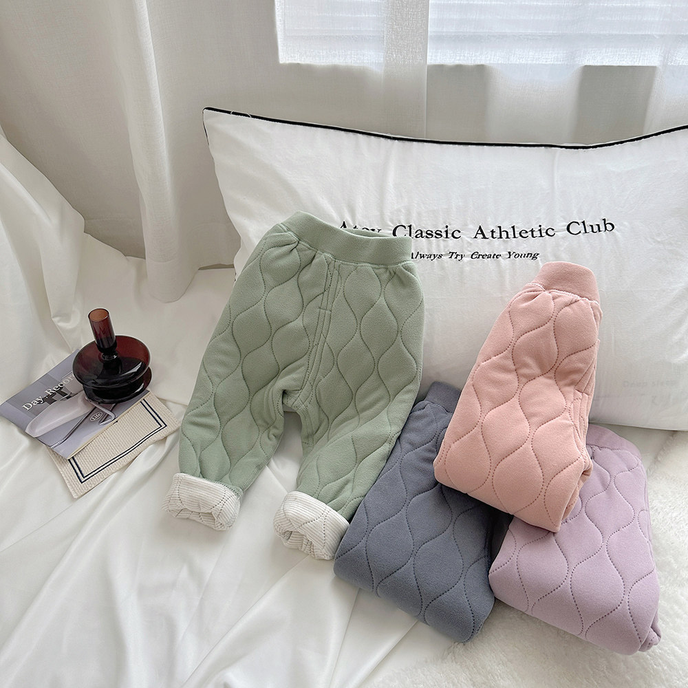 儿童保暖裤校服神器童裤冬季新款加绒加厚宝宝三层保暖女童学生