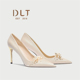 女香槟色新娘鞋 主婚纱高跟鞋 绸缎法式 婚鞋 礼服高级感成人礼宴会鞋