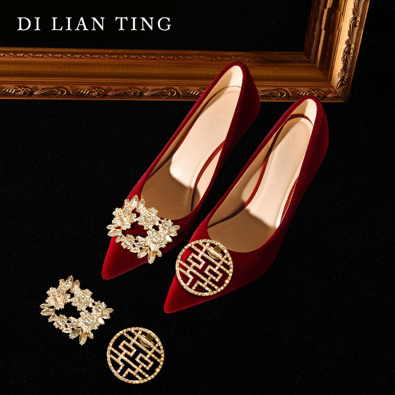 婚鞋秀禾婚纱两穿结婚新娘鞋细跟酒红色高跟鞋女2025年新款结婚鞋,女鞋,婚鞋,淘宝优惠券,粉丝福利购,淘宝优惠卷