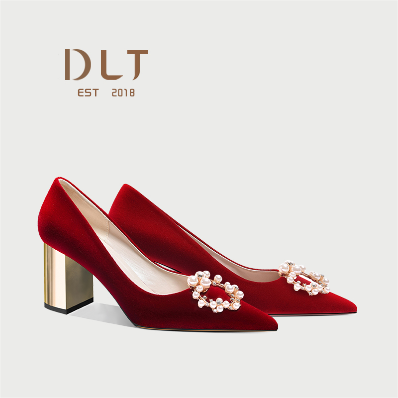 笛莲婷婚鞋孕妇可穿不累脚