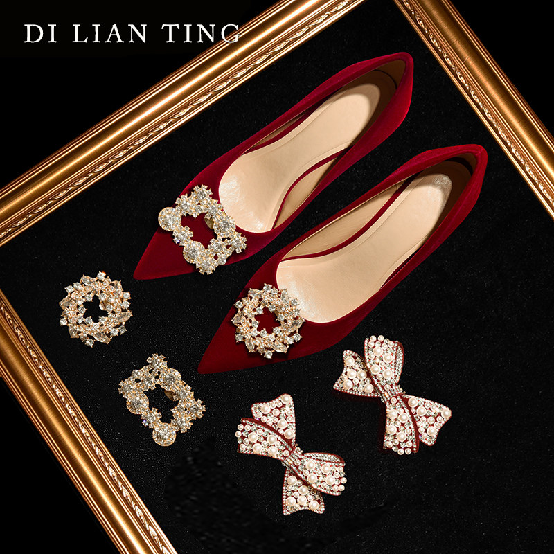 中式婚鞋女2025年新款秀禾婚纱两穿新娘鞋不累脚红色高跟鞋结婚鞋,女鞋,婚鞋,淘宝优惠券,粉丝福利购,淘宝优惠卷