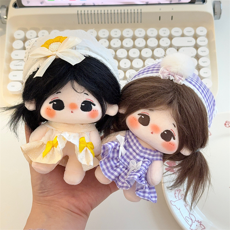 10cm娃衣新品小蛋黄套装棉花娃娃可爱公仔衣服替换装超萌甜美裙装