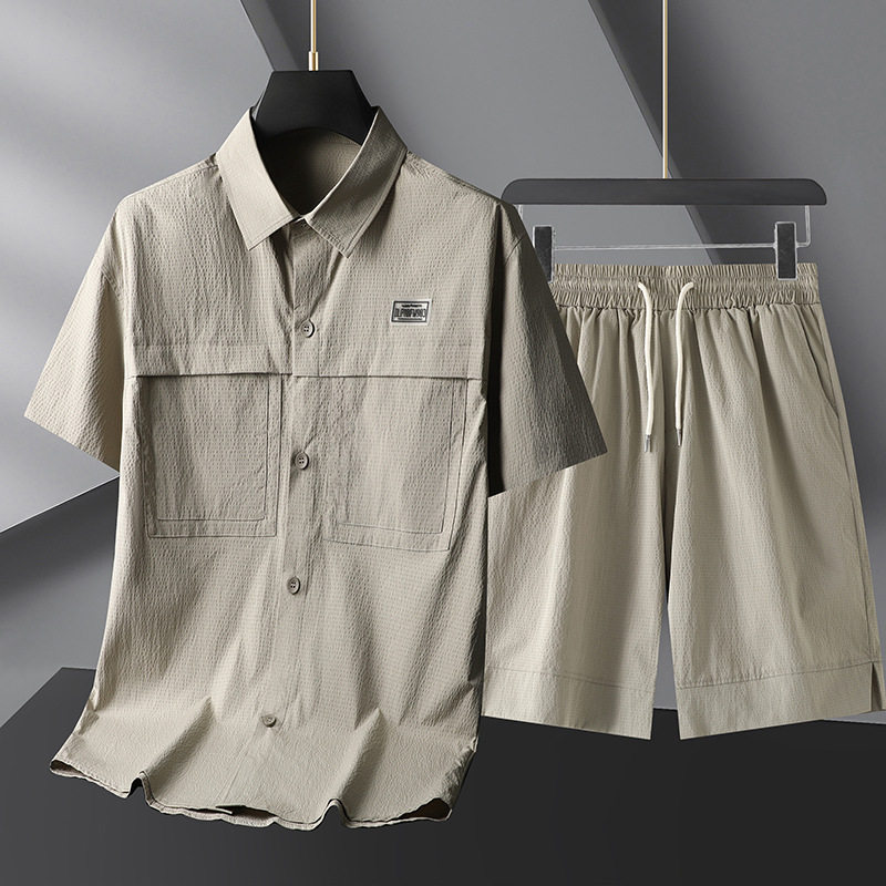 专柜大码男装爸爸套装