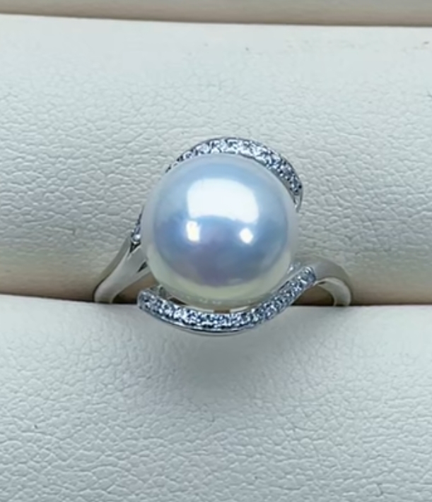 11.2mm正圆樱花粉戒指秒