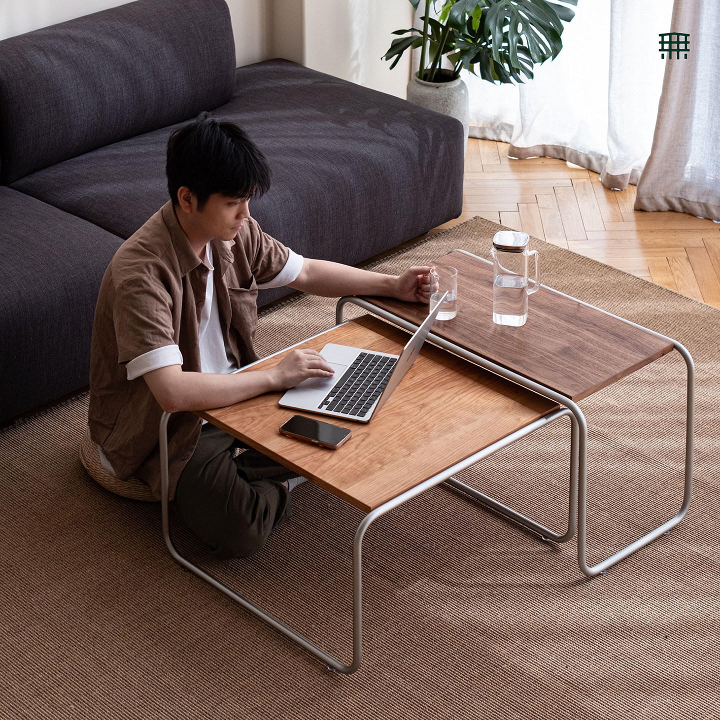 无即所有不锈钢组合茶几沙发实木边几小户型客厅长方形茶几小桌子,住宅家具,茶几,淘宝优惠券,粉丝福利购,淘宝优惠卷