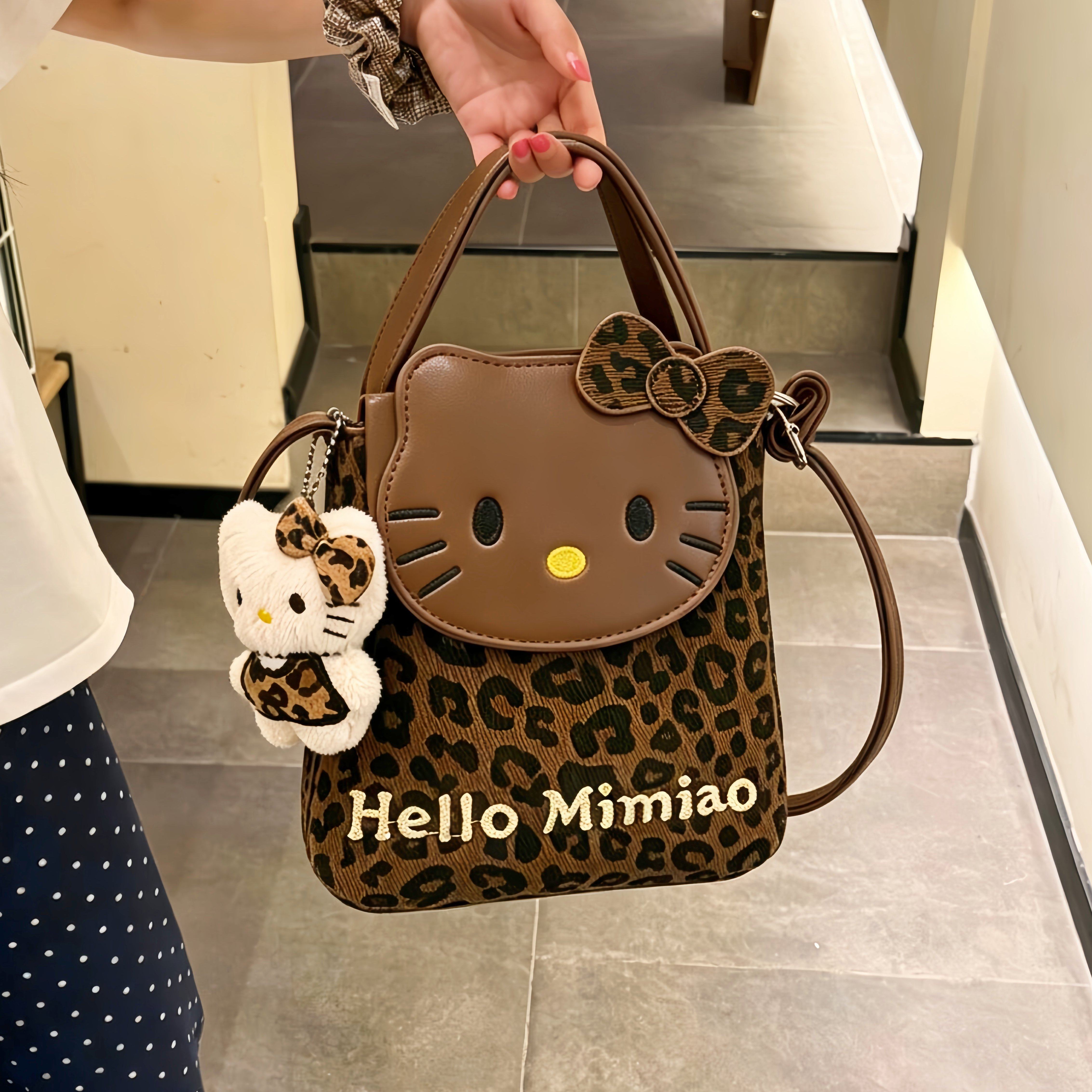 豹纹小猫手机包外出便携式迷你斜挎包包高颜值洋气成人女童零钱包
