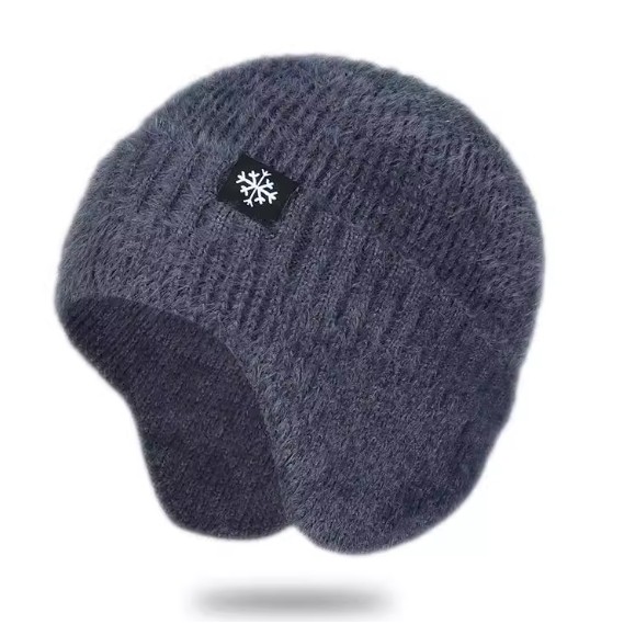 帽子男冬防寒针织帽加厚保暖毛线帽棉帽冬季骑行电动车防风护耳罩