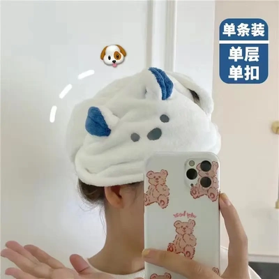 干发帽速干女吸水加厚浴帽卡通