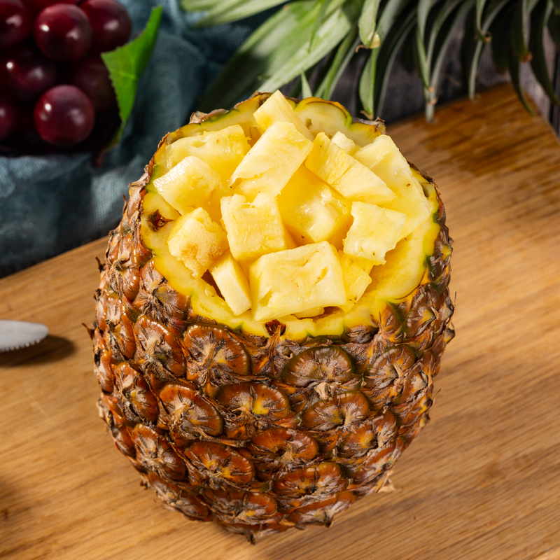 【芭芭农场兑换专享】海南金钻小凤梨2斤2-3个装果子较小