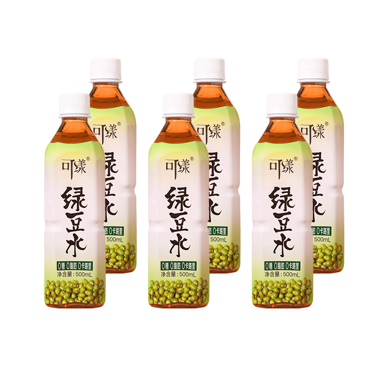 可漾冰糖绿豆水运动植物饮料清爽绿豆汤500ml*6瓶