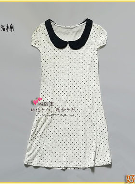 品牌专柜,做工细致,小淑女~中长款全棉T恤,双层领-38号(M)#ay175