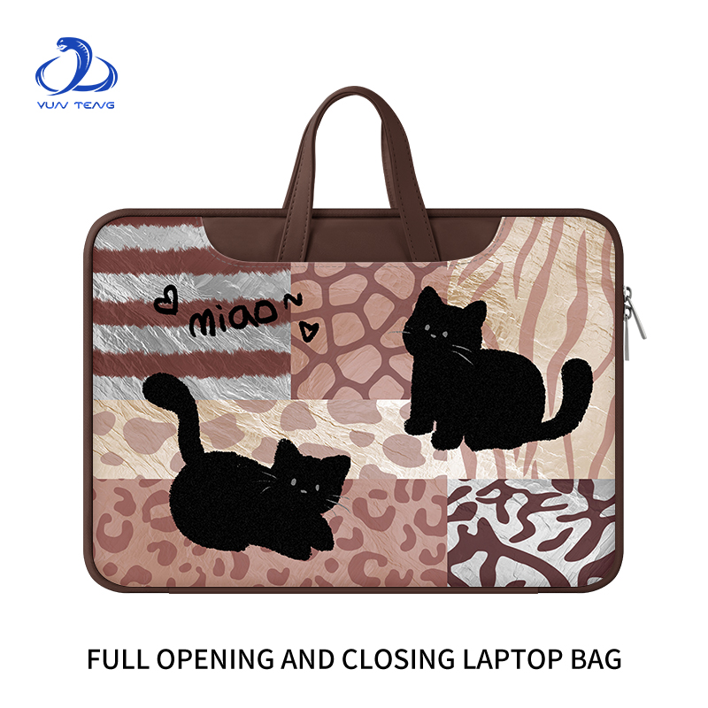 可爱猫咪小狗手提电脑包14寸适用苹果MacBookair13.3英寸M3M4内胆包联想小新pro15.6笔记本保护套华为16通勤