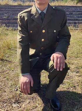 库存正品老货87式全里布西装外套老式凡立丁毛料套装蔚服士兵服