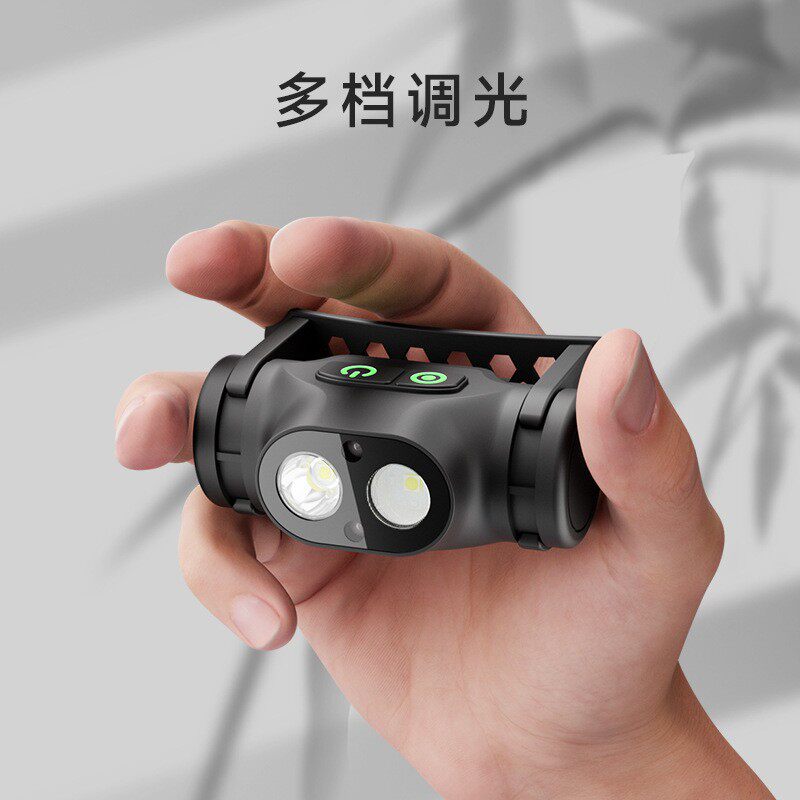 感应头灯钓鱼专用强光户外夜钓头戴式头灯充电家用照明应急灯