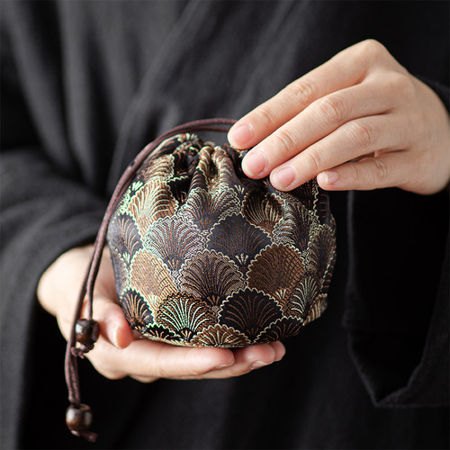 上泽新中式户外旅行茶具收纳袋