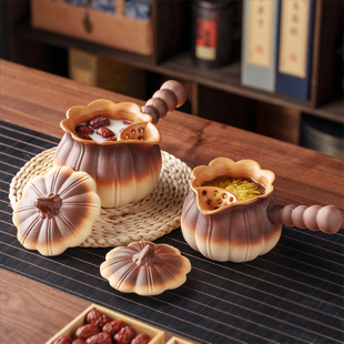 围炉煮茶壶陶瓷罐罐烤奶茶壶家用户外渐变侧把壶可明火干烧煮茶器