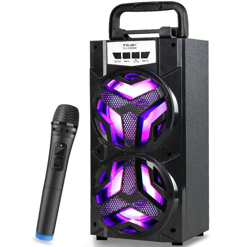 拼搏者便携蓝牙音箱大音量低音炮户外小型广场舞音响迷你带麦克风