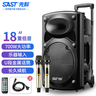 先科ST-100118英寸广场舞音响户外大功率移动拉杆音箱无线蓝牙大