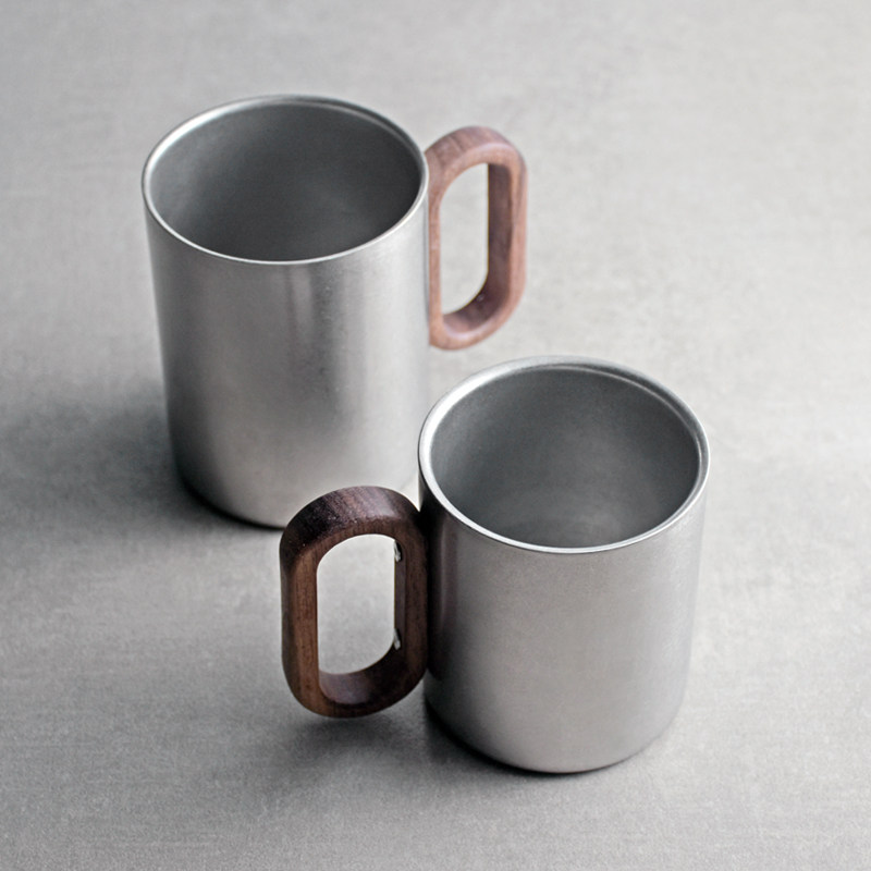 复古雪花304不烫手双层马克杯子