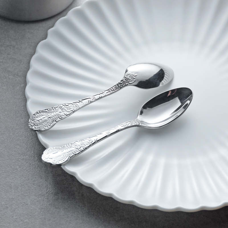 复古茉莉浮雕轻奢风咖啡搅拌勺