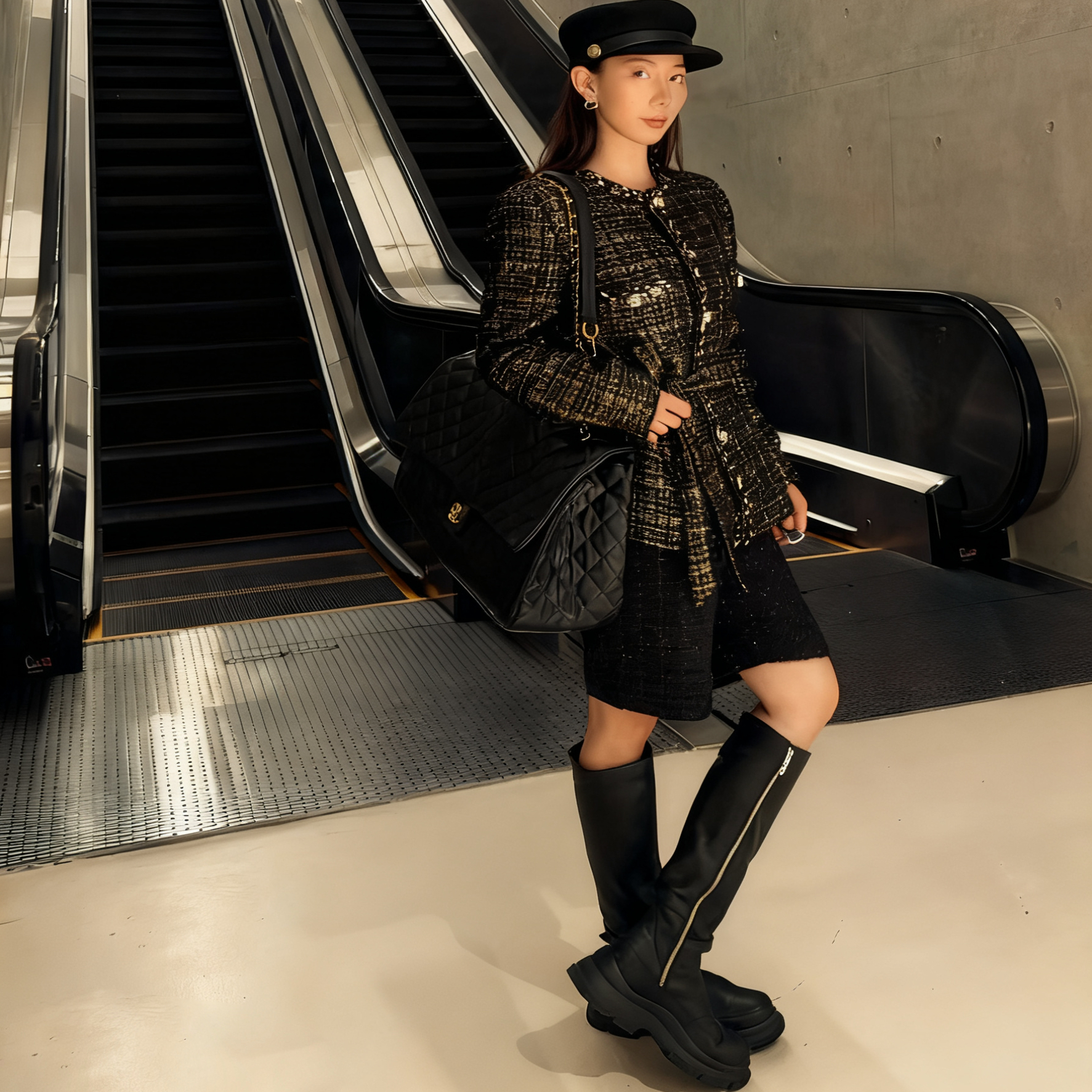 手工坊重磅典藏系列 25aw秋冬新yb开版手缝水钻花边高奢小香套装