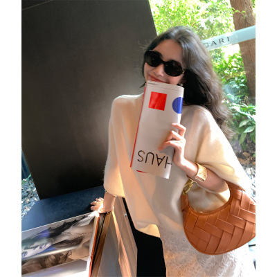 LICKYSENIOR重磅 高克重100羊毛 秋日柔软新款针织衫短款套头上衣