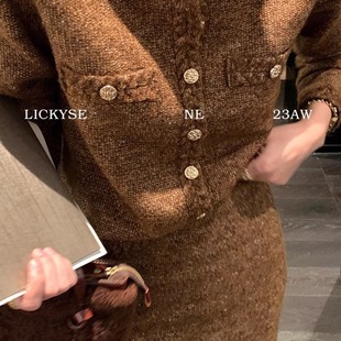 PRISCA LICKYSENIO 纸醉金迷 小香套装女短外套半身裙两件套