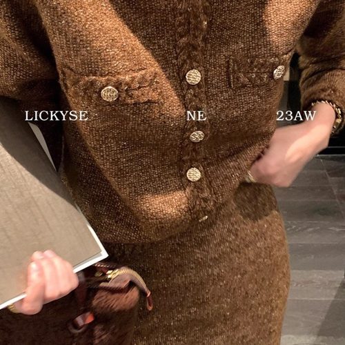 PRISCA LICKYSENIO 纸醉金迷 小香套装女短外套半身裙两件套