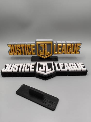 正义联盟 Justice League Logo 立体字体 立牌 铭牌 标志 摆件