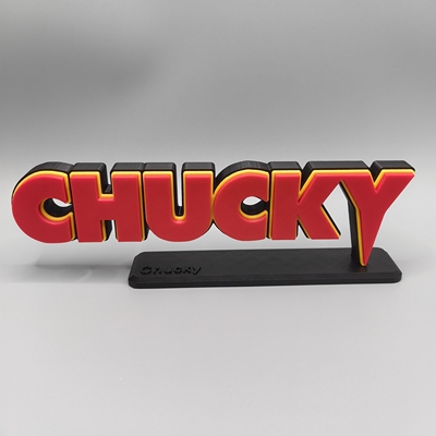 鬼娃回魂 恰吉 恰奇 Chucky Logo 立体字体 立牌 标志 潮玩 摆件
