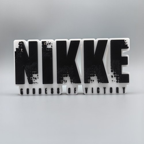 胜利女神 妮姬 Nikke 游戏Logo 立体字体 立牌 个性创意 桌面摆件