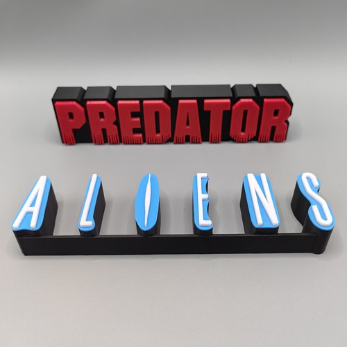 异形 掠夺者 Predator Aliens Logo 立体字体 立牌 标志  摆件
