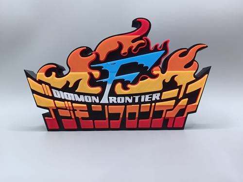 数码宝贝 无限地带 Logo 立体字体 立牌  标志 潮玩 高颜值 摆件