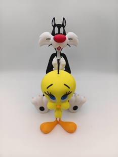 华纳兄弟 乐一通 崔弟 翠迪 Tweety 与 傻大猫 手办 经典卡通人物