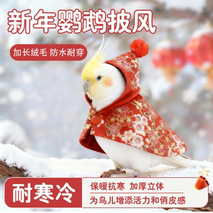 鹦鹉披风时尚斗篷鸟衣服鹦鹉新年披风玄凤加厚保暖鹦鹉用品