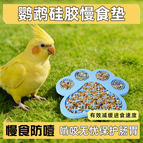 鹦鹉硅胶慢食垫防噎食保护肠胃牡丹玄凤小太阳鹦鹉鸟专用慢食垫
