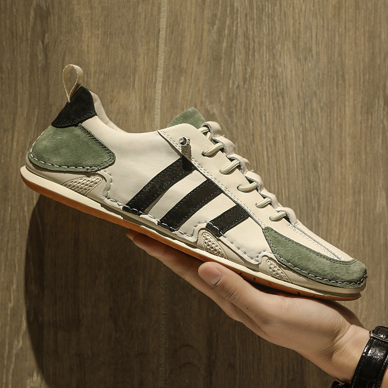 真皮运动青少年男士板鞋潮牌防滑