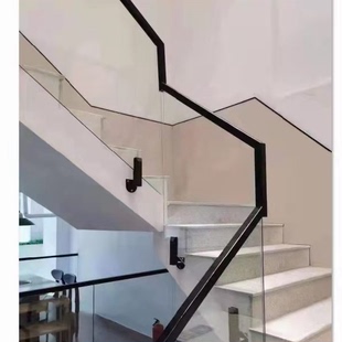 深圳定制玻璃楼梯扶手护栏侧装公寓别墅侧装钢化玻璃不锈钢扶手