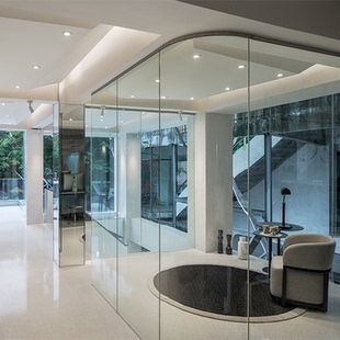 深圳钢化玻璃隔断墙玻璃隔断屏风玻璃墙玻璃高隔断玻璃定制安装