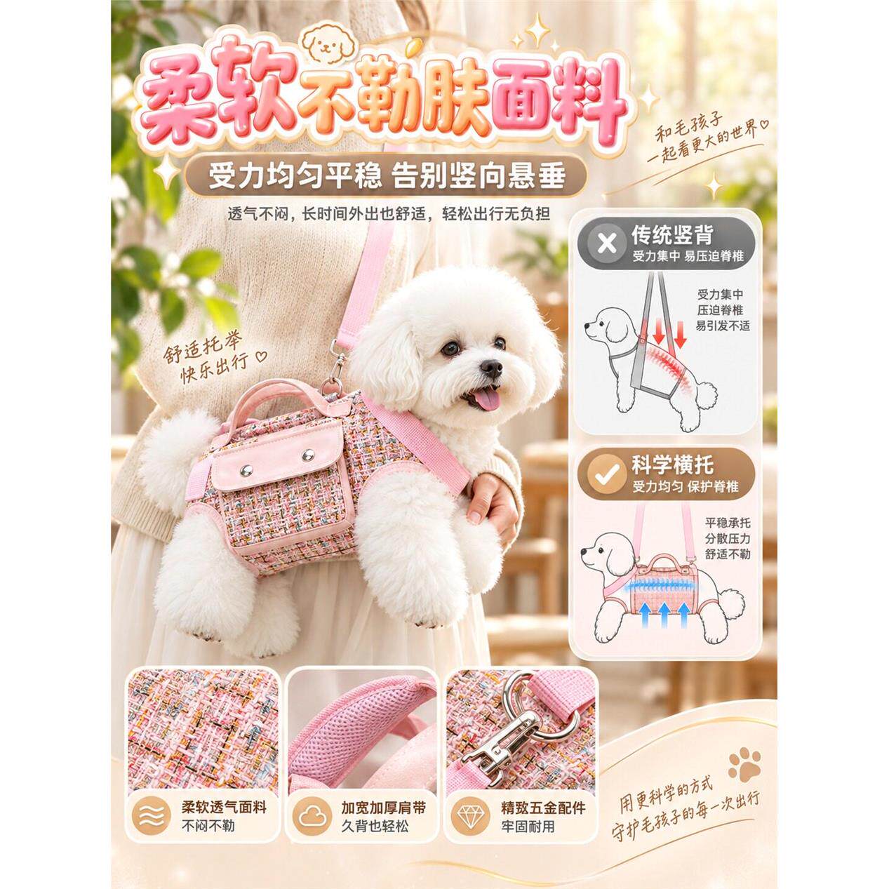 小香风狗外出包狗横背包