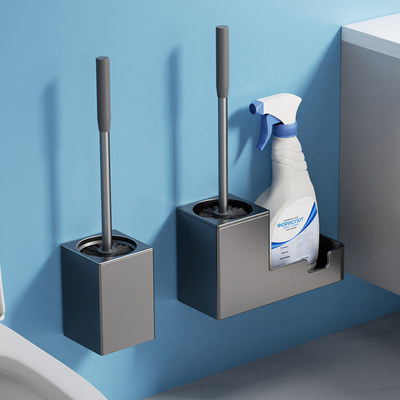 太空铝免打孔马桶刷家用无死角厕所刷耐用卫生间置物架壁挂清洁刷