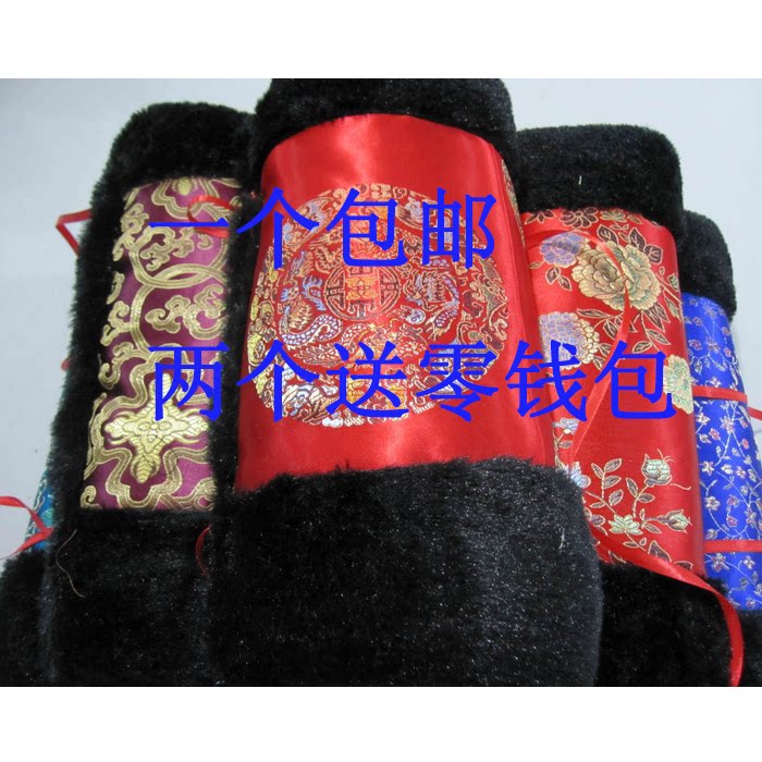 WUZHEN 복고풍 손난로 고대 스타일의 손난로 노인을 따뜻하게 유지하는 중국식 브로케이드 삽입 플러시 베개