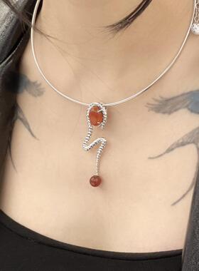 INSANE/云山 铜合金合成锆石项链 X•EVERYDAY蛇年限定小众项圈